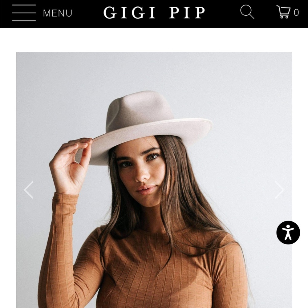 Gigi Pip Monroe rancher hat in ivory - size small